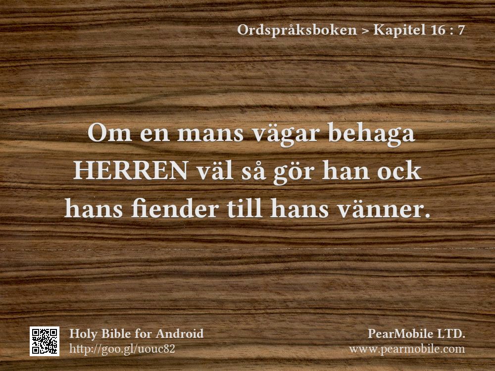 Ordspråksboken, Kapitel 16:7